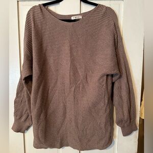 Women's Rielle Ribbed Brown Sweater XL